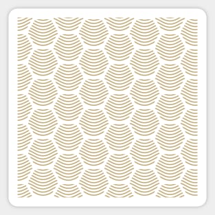 Gold hexagon lines Sticker